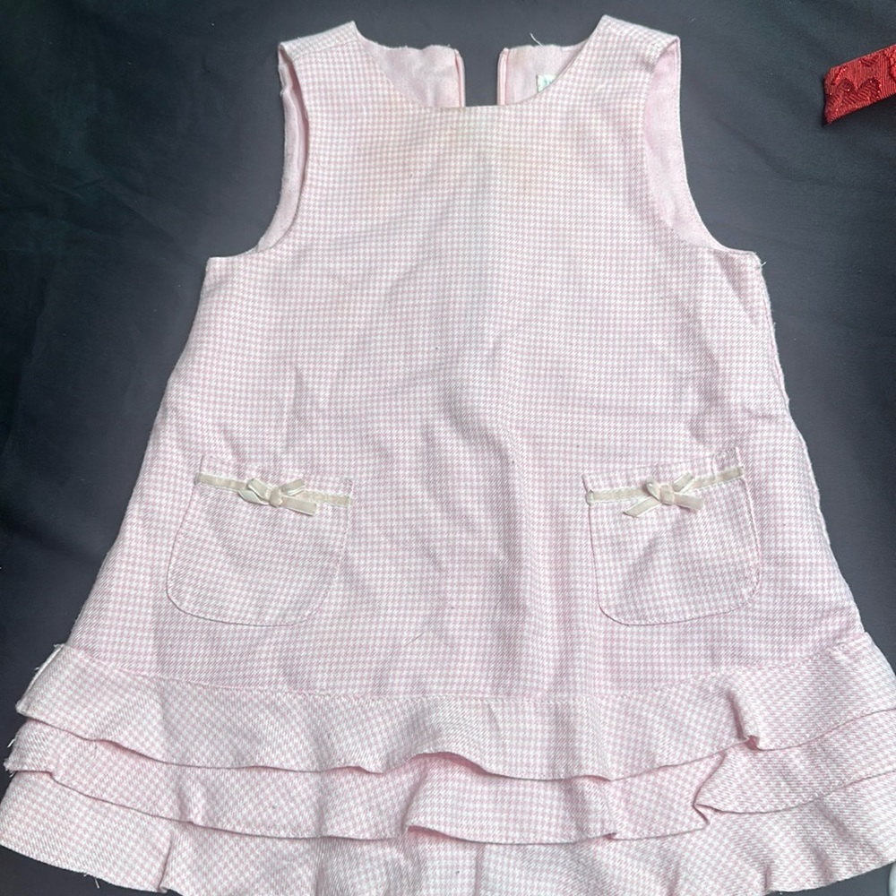 Pink and White houndstooth dress